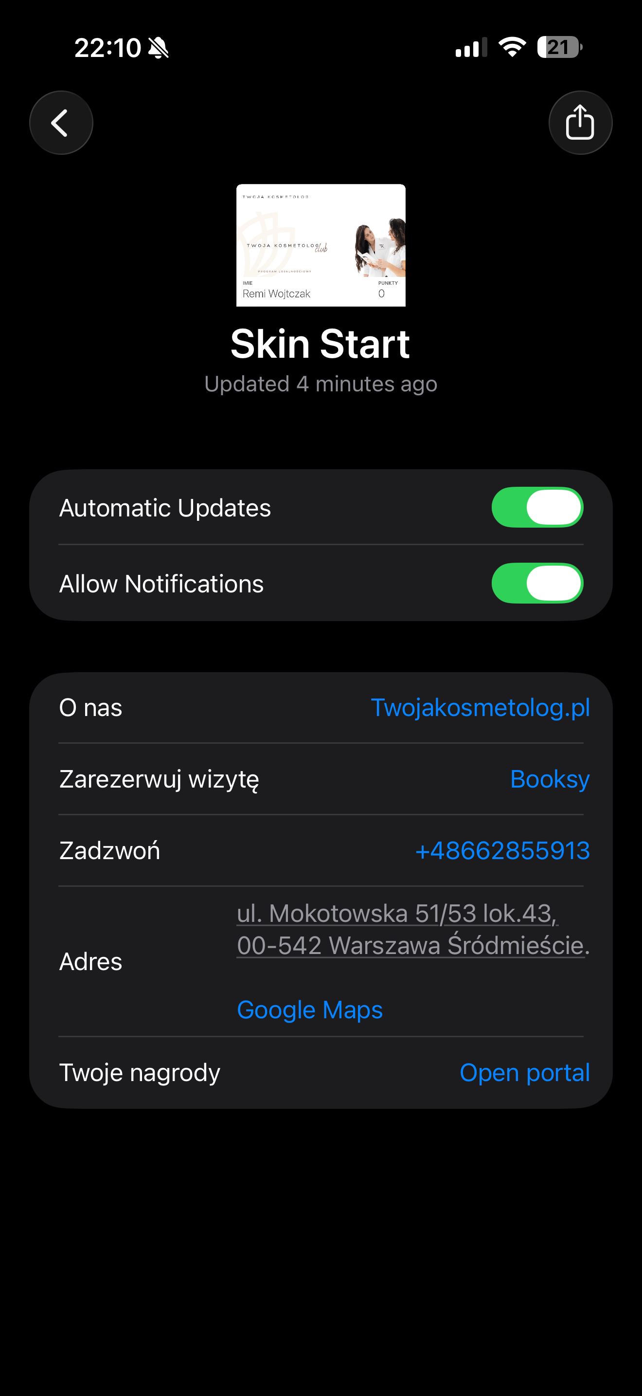 Rewers — szczegóły karty i rezerwacja